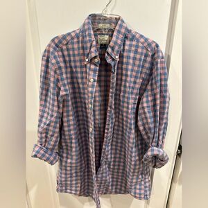 J. Crew Blue and Pink Checkered Casual Shirt